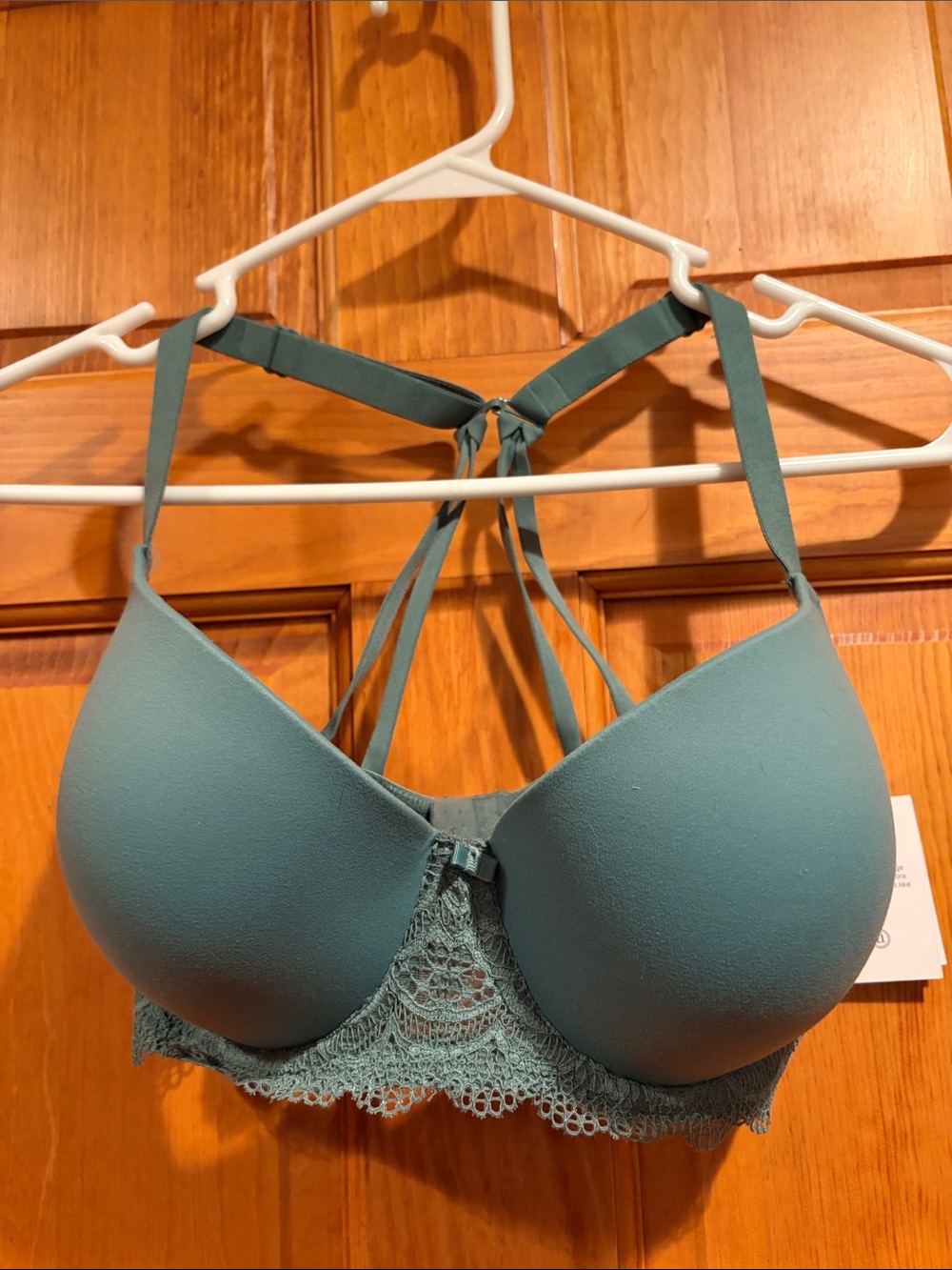 Auden Daydream Teal Lace-Trim Padded Underwire Bra